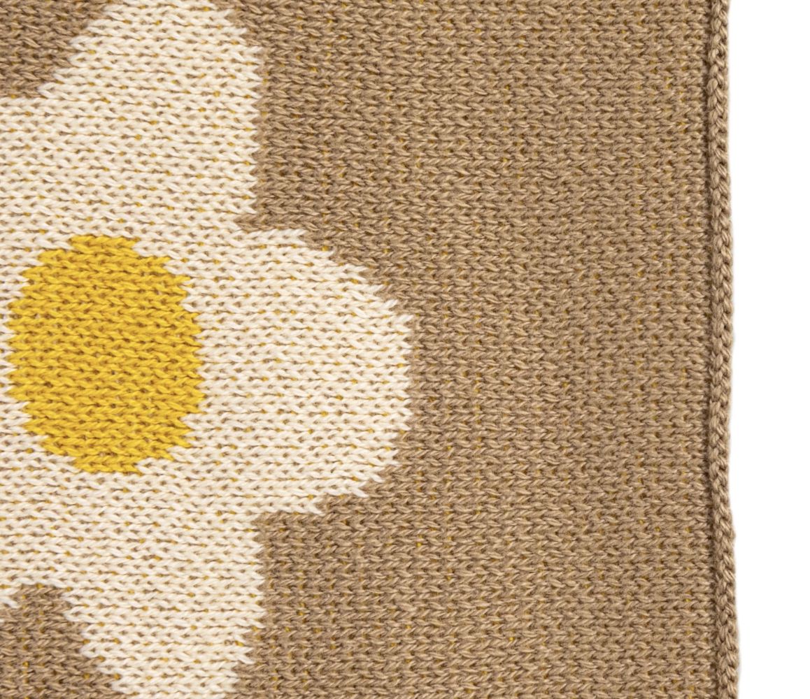 Knit Baby Blanket, Flowers - Magpies Paducah