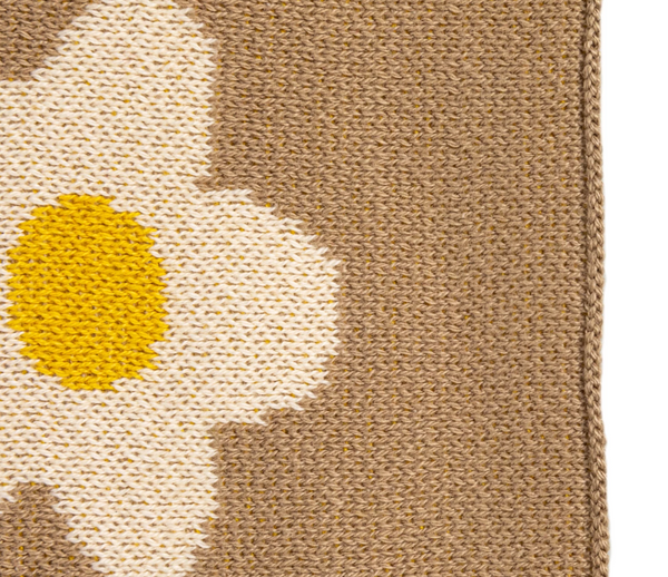 Knit Baby Blanket, Flowers - Magpies Paducah