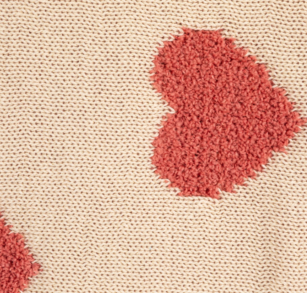 Knit Baby Blanket, Hearts - Magpies Paducah