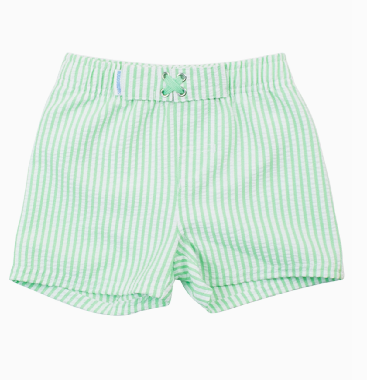 Swim Trunk, Spring Green Seersucker - Magpies Paducah