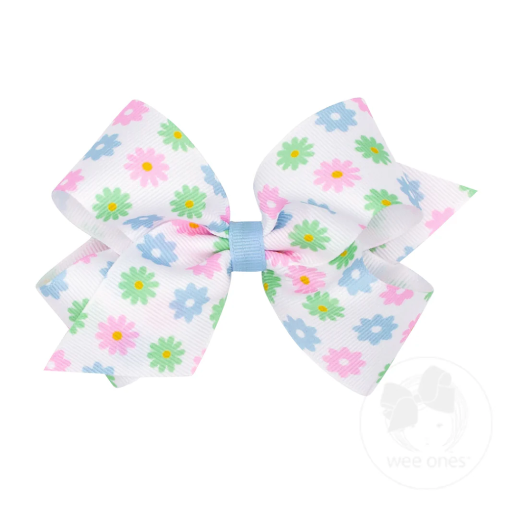 Medium Print Bow, Flowers - Magpies Paducah
