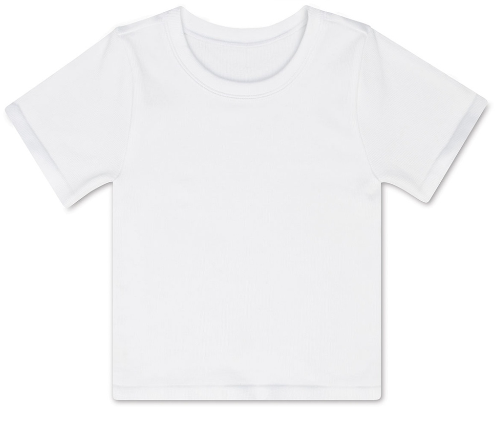 White Ribbed Short Sleeve Shirt - Magpies Paducah