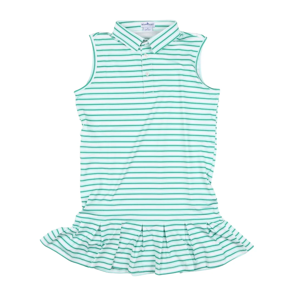 Polo Dress, Emerald Stripe - Magpies Paducah