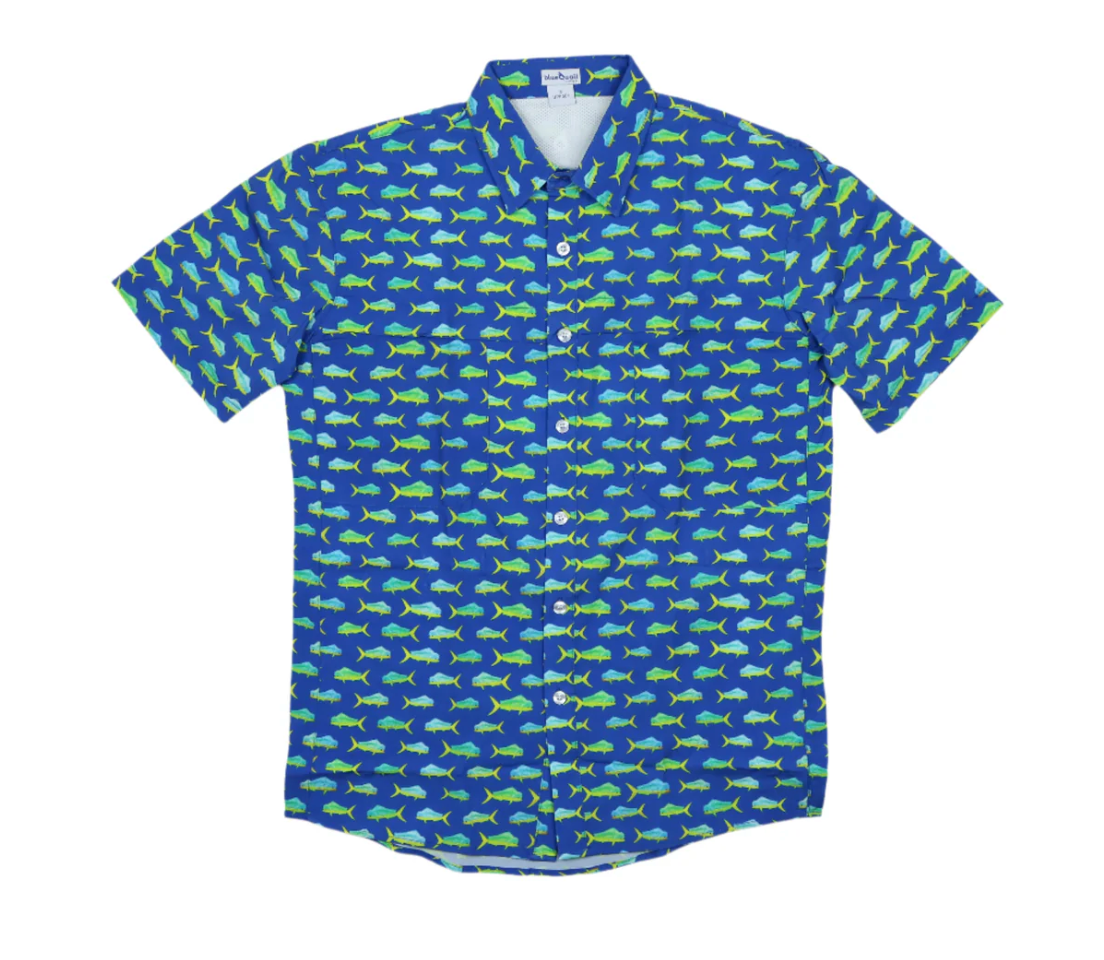 Men's Short Sleeve Shirt, Mahi Mahi - Magpies Paducah