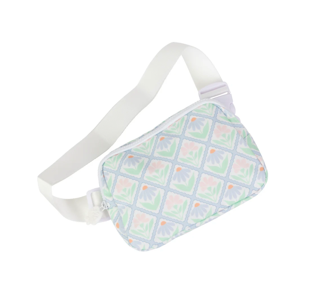 Crossover Belt Bag, Pastel Floral - Magpies Paducah