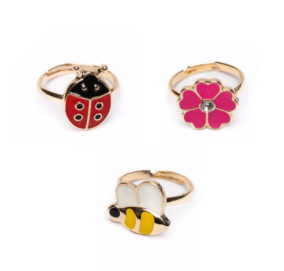 Ladybug Garden Ring Set, 3pcs