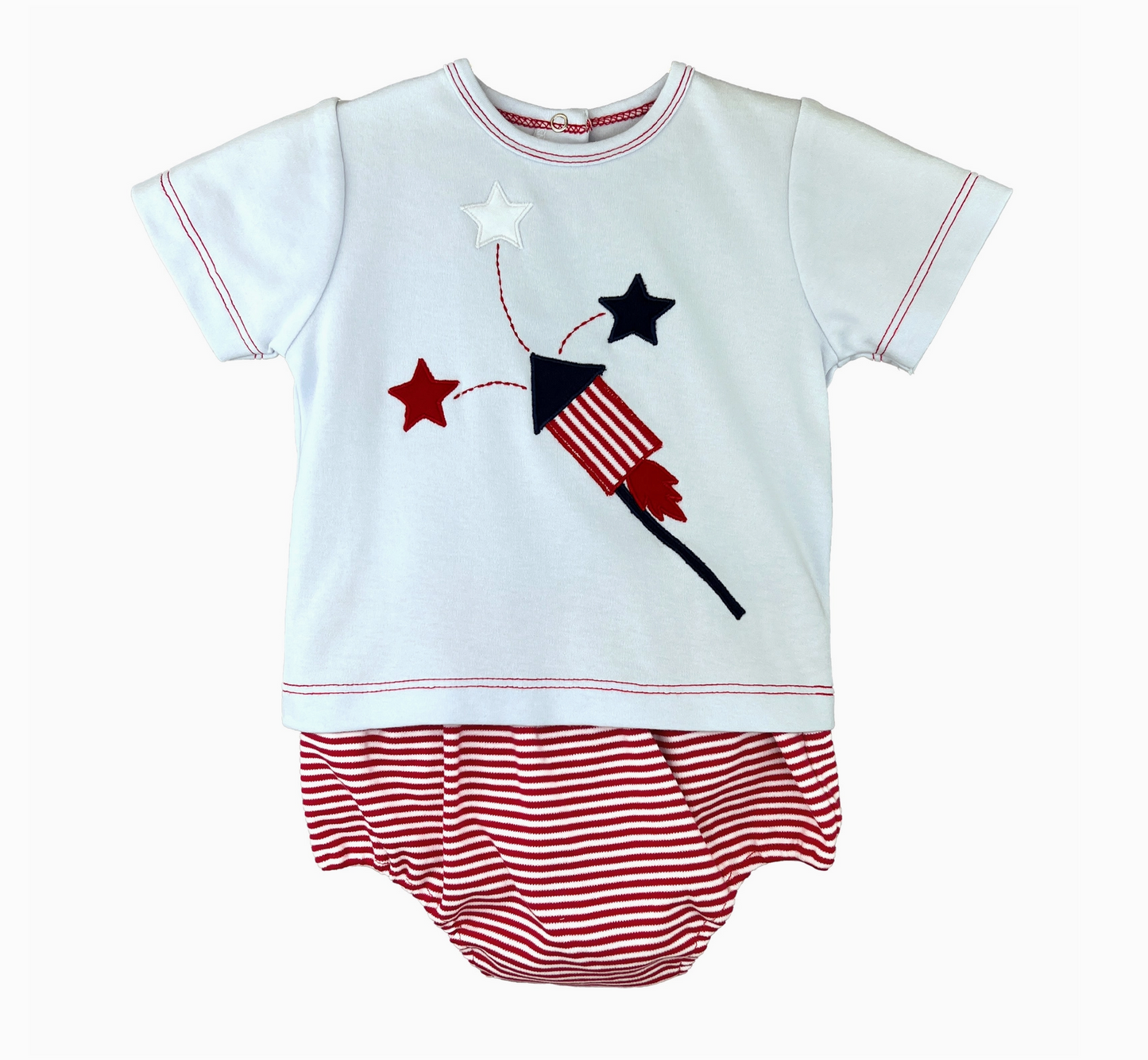 Knit Diaper Set, Firecracker - Magpies Paducah