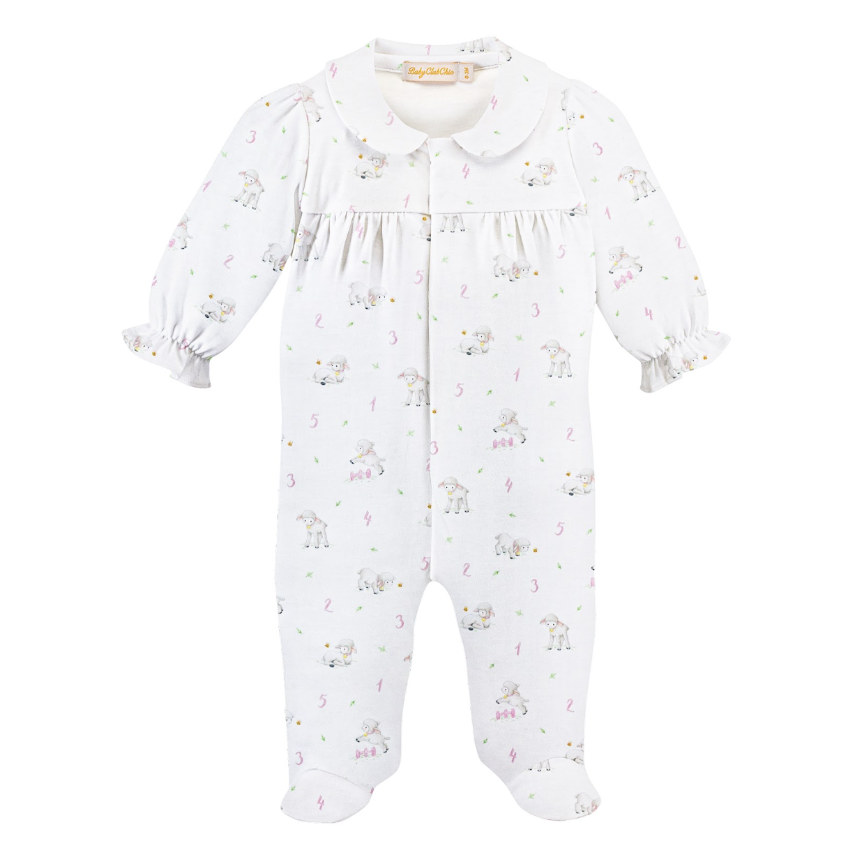 Collared Footie, Pink Counting Baby Sheep - Magpies Paducah