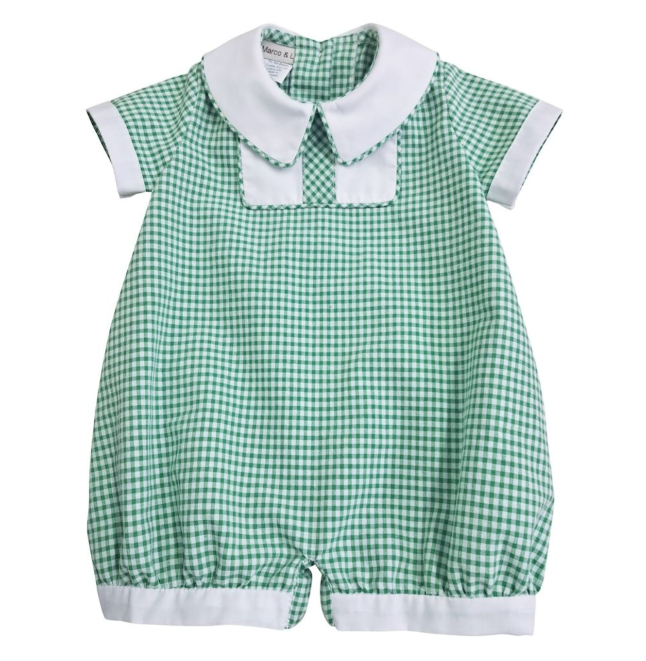 Boy Romper, Noah Green Seersucker - Magpies Paducah