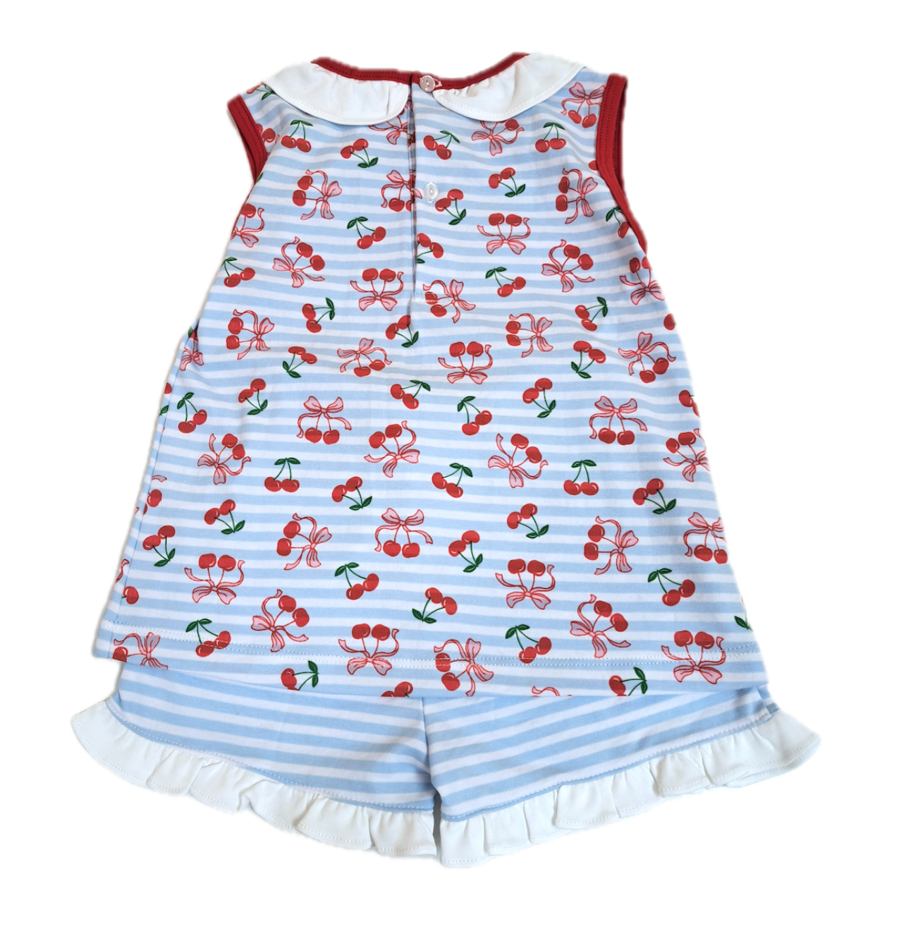 Ruffle Short Set, Cherry - Magpies Paducah