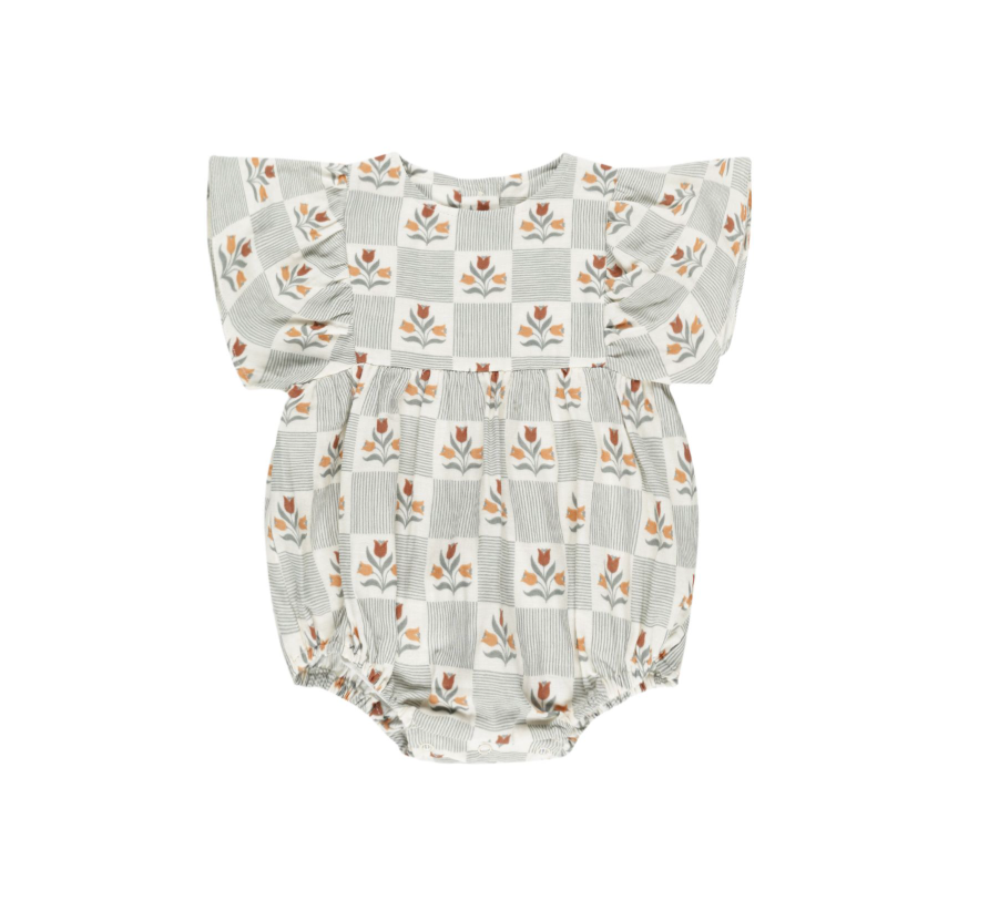 Kalea Romper, Garden Grid - Magpies Paducah