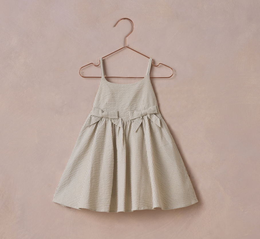 Betsy Dress, Sage Stripe - Magpies Paducah
