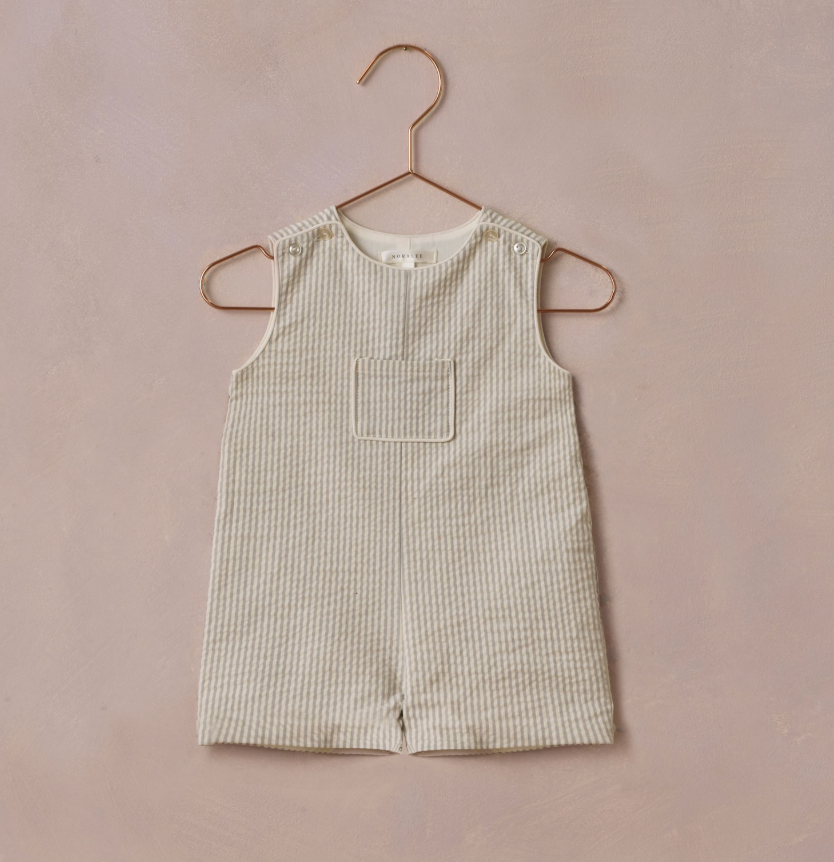Georgie Romper, Sage Stripe - Magpies Paducah