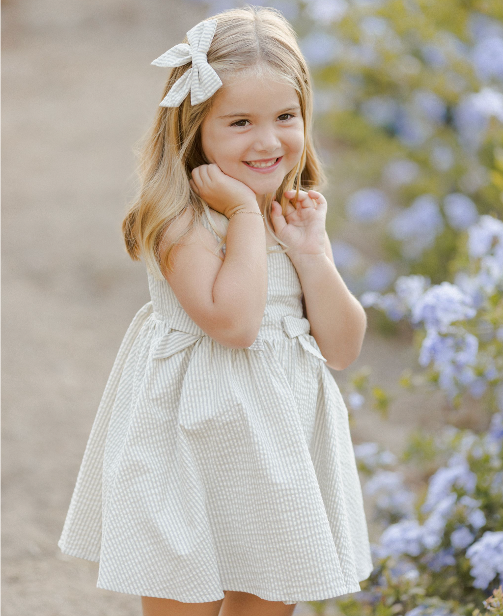 Betsy Dress, Sage Stripe - Magpies Paducah