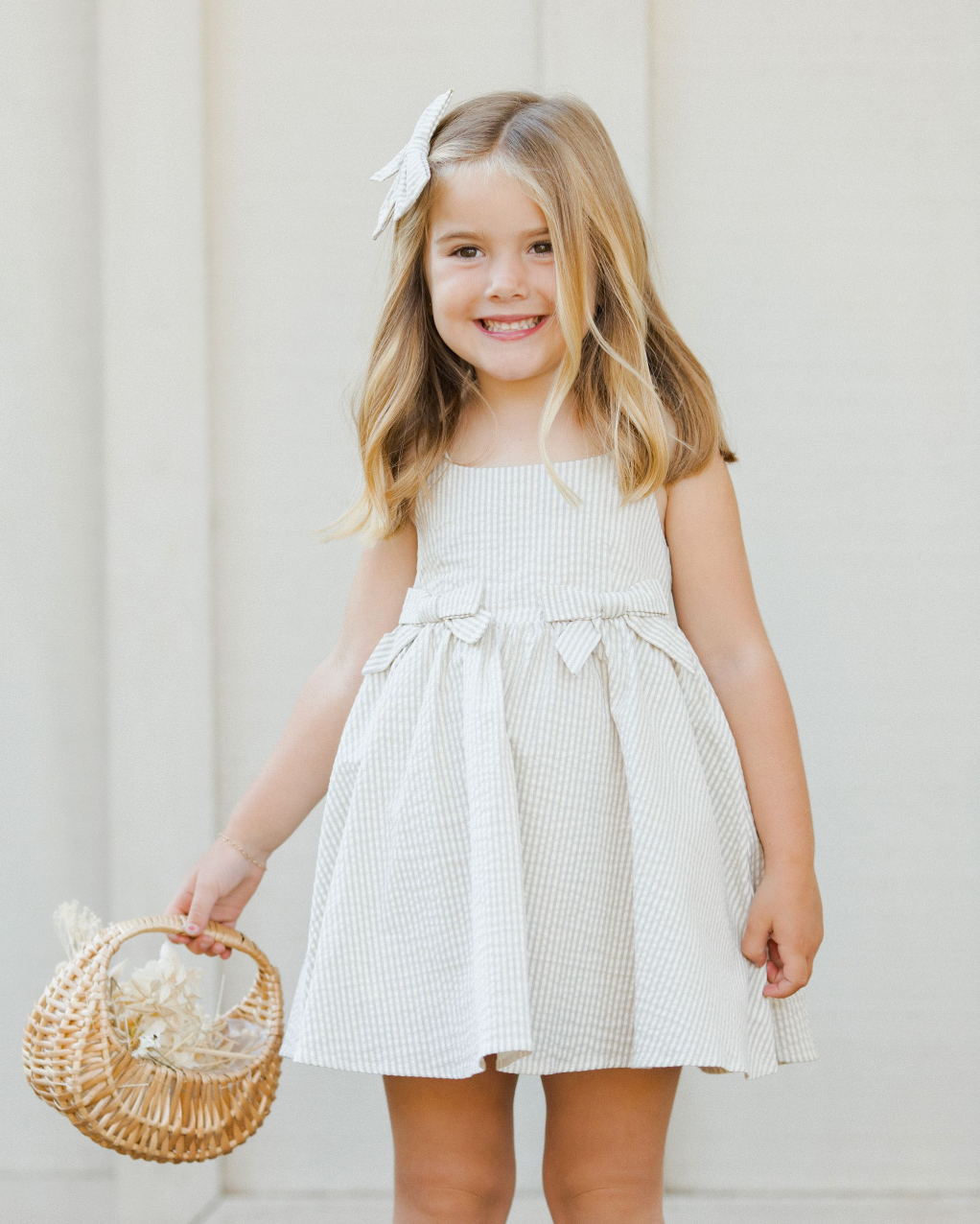 Betsy Dress, Sage Stripe - Magpies Paducah