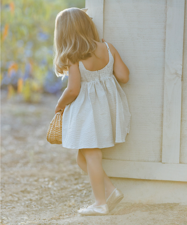 Betsy Dress, Sage Stripe - Magpies Paducah
