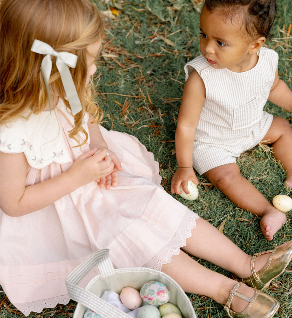 Georgie Romper, Sage Stripe - Magpies Paducah