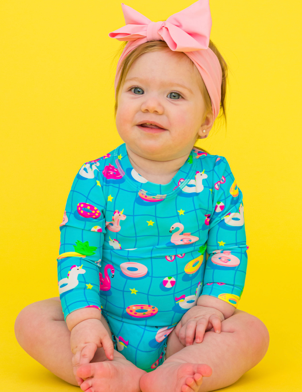 Rashguard One-Piece, Neon Pool Party - Magpies Paducah