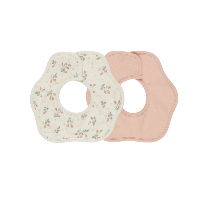 FLOWER BIB, 2 PACK || STRAWBERRIES, MELON - Magpies Paducah
