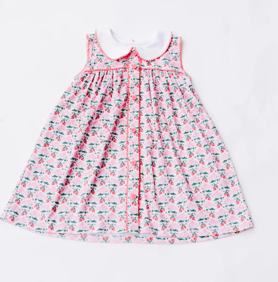 Pima Dress, Strawberry - Magpies Paducah