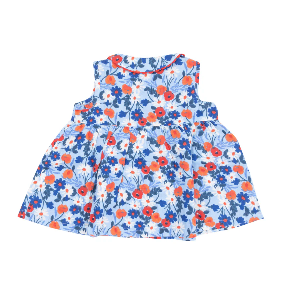Jill Dress w/ Ric Rac Trim, Poppy Days - Magpies Paducah