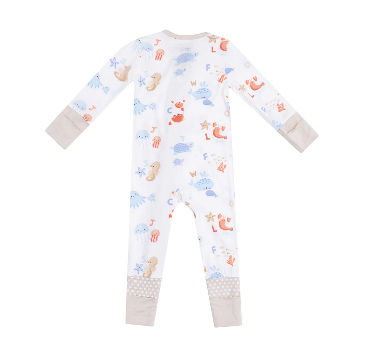 Zipper Romper, Coastal ABCs - Magpies Paducah