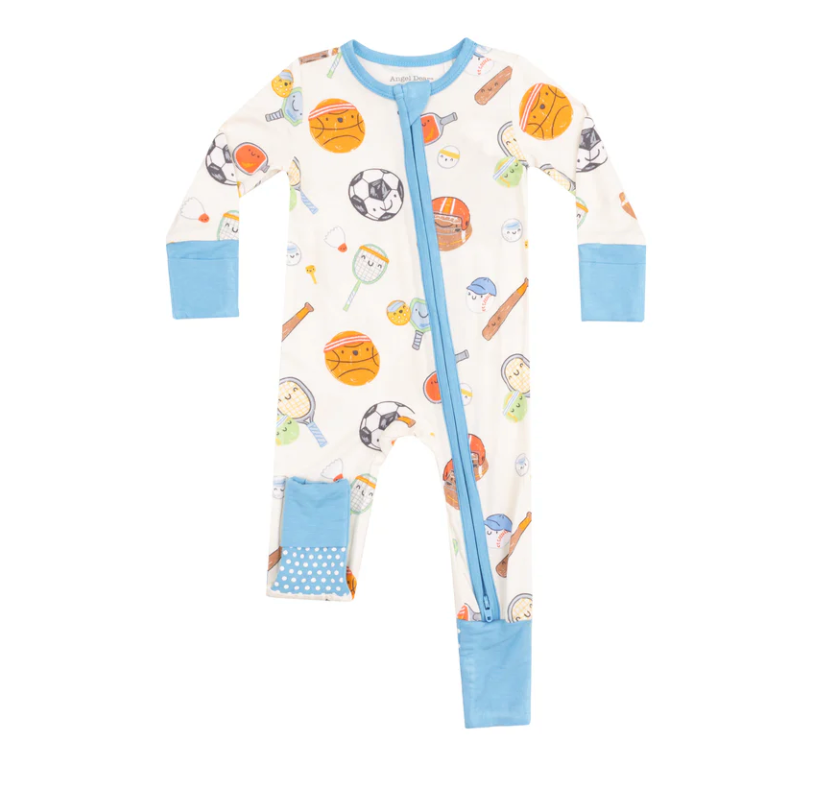 Zipper Romper, Sports Ball Friends - Magpies Paducah
