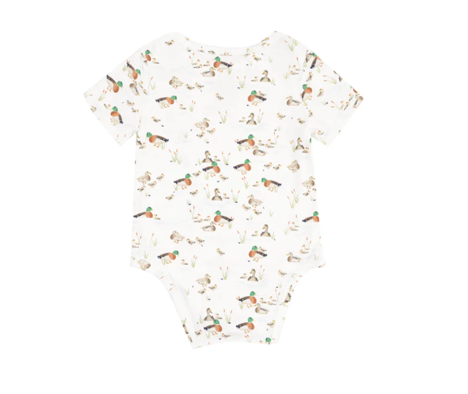 Short Sleeve Bodysuit, Duckling Families - Magpies Paducah