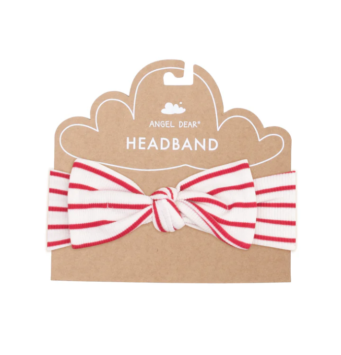 Knot Headband, Vintage Red Stripe | 0-12m - Magpies Paducah