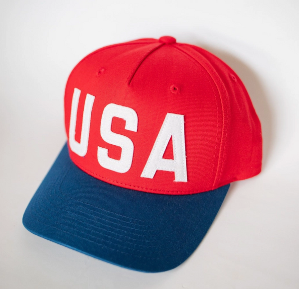 Felt Applique Twill Trucker, USA - Magpies Paducah