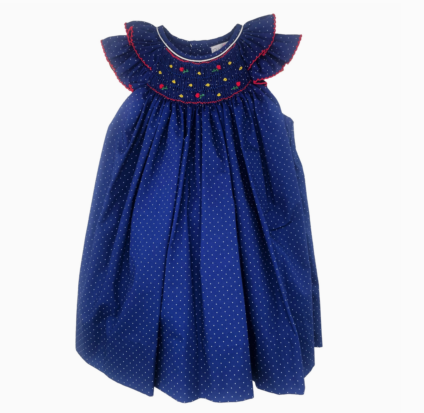 Bishop Dress, Navy Patriotic Blooms