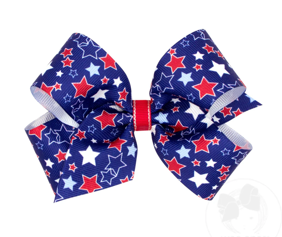 Medium Print Bow, Americana Star - Magpies Paducah
