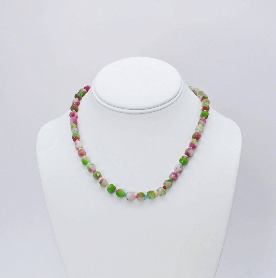 Camo Girly Gemstone Necklace