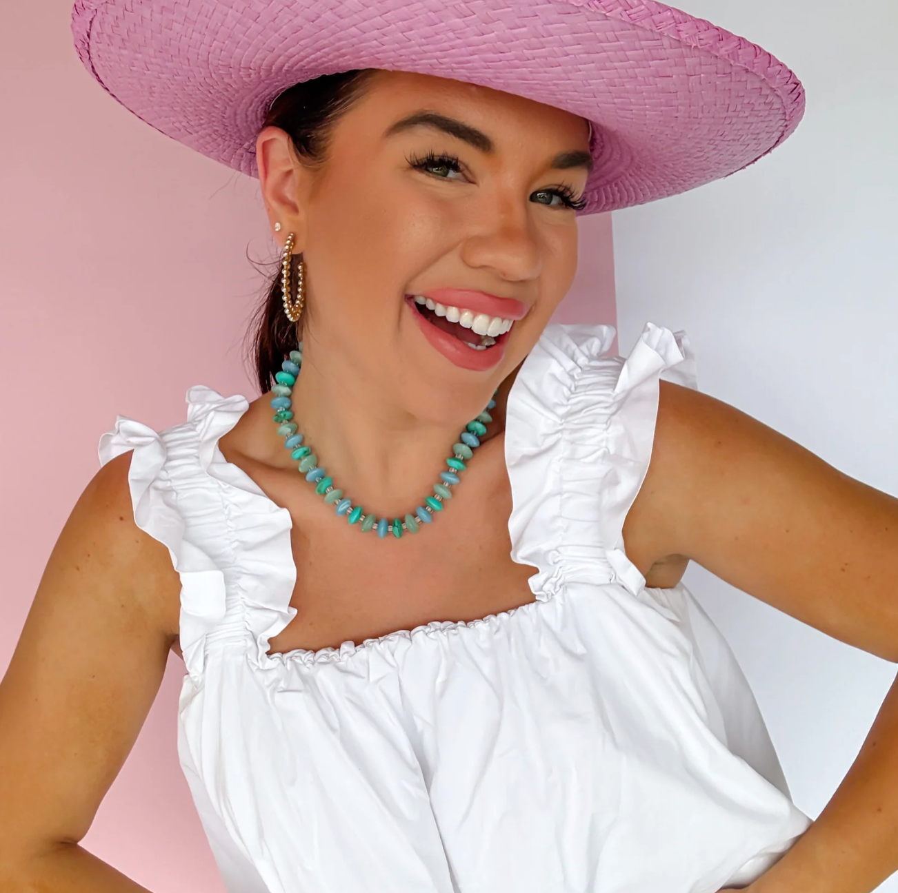 Minty Splash Necklace - Magpies Paducah