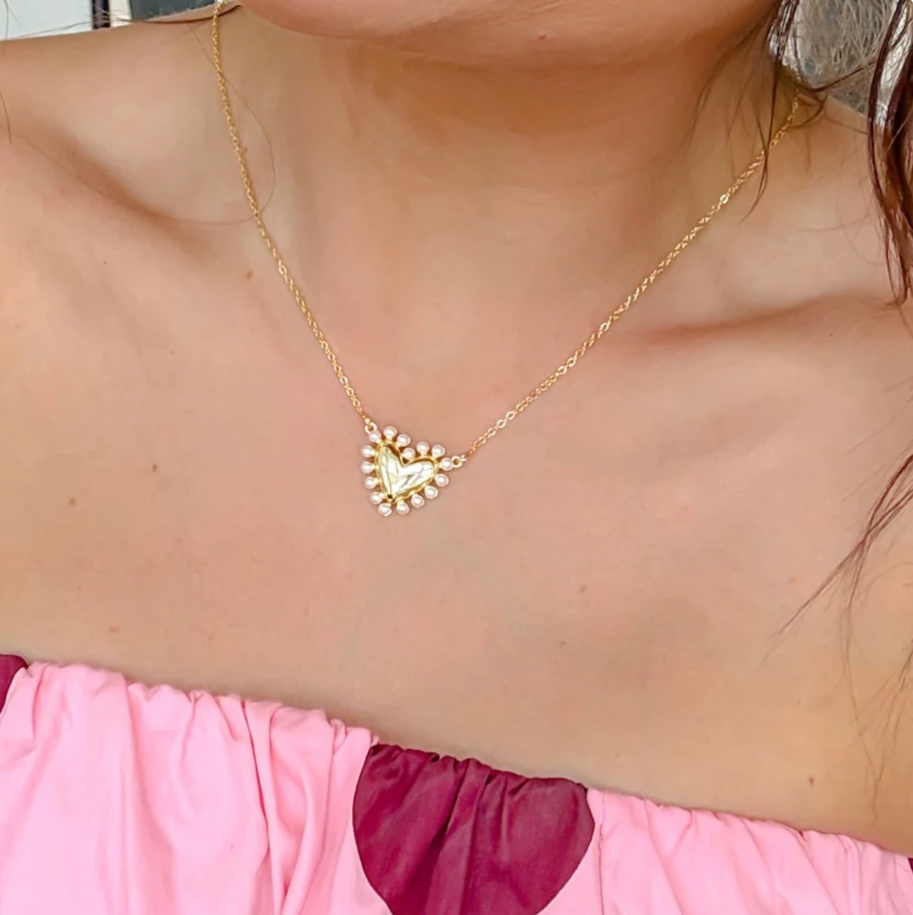 Cute Love Gold Necklace - Magpies Paducah