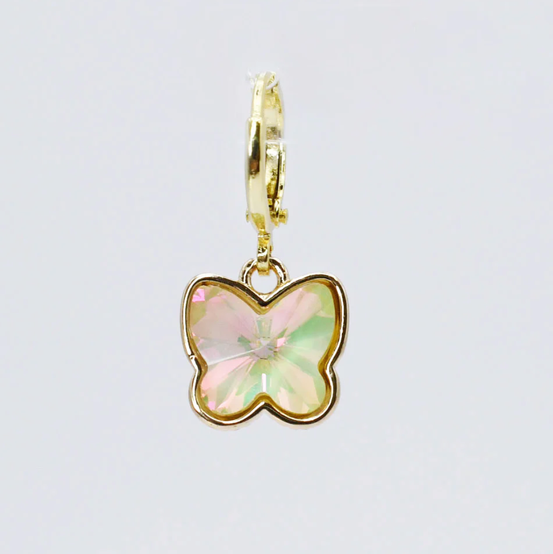 Iridescent Chunky Butterfly Charm - Magpies Paducah
