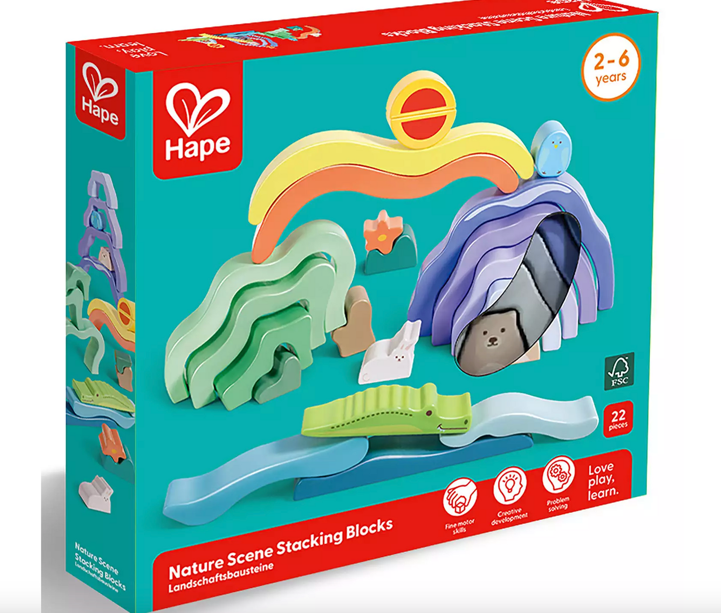 Nature Scene Stacking Blocks - Magpies Paducah