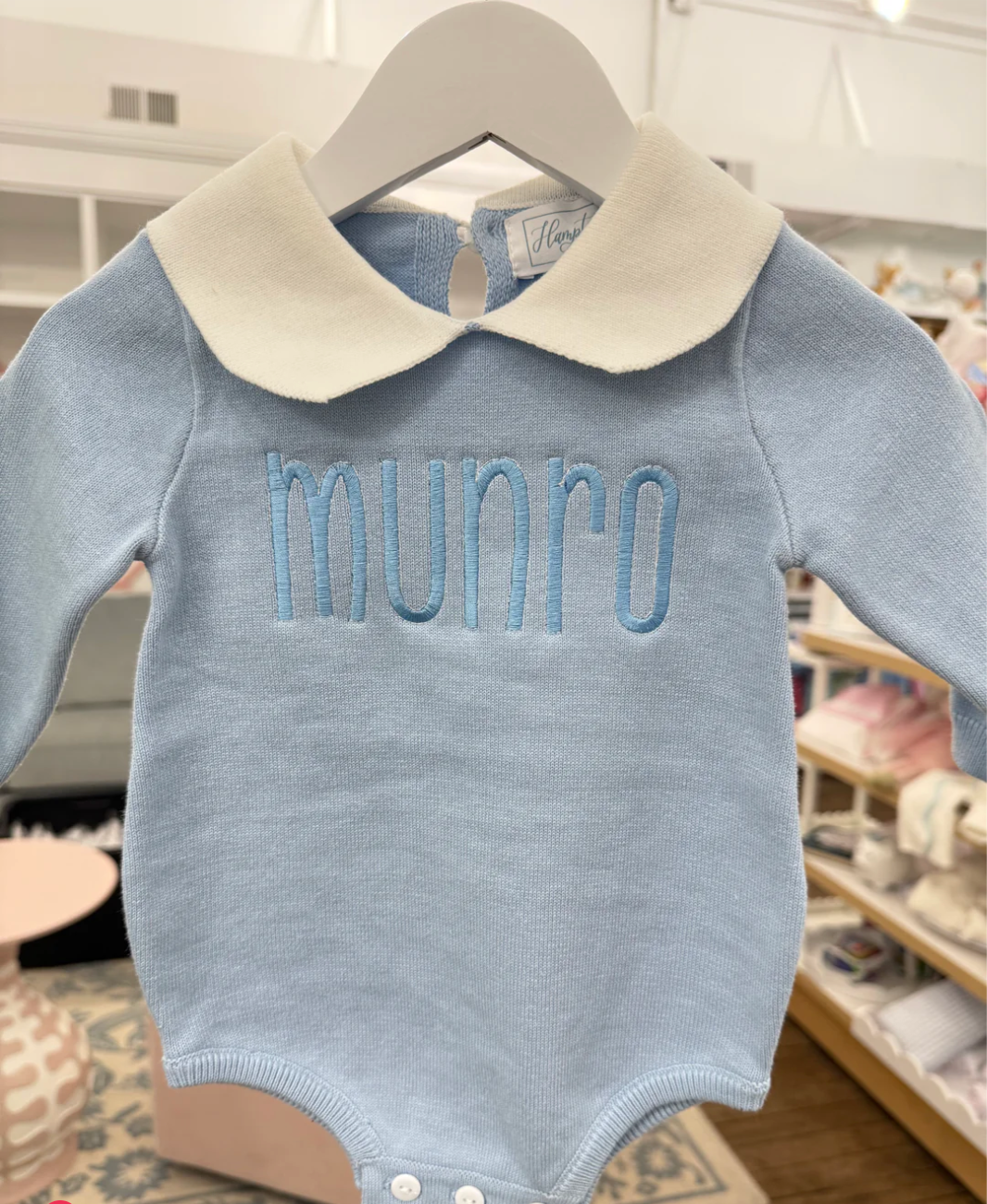 Knit Collared Bubble, Light Blue - Magpies Paducah