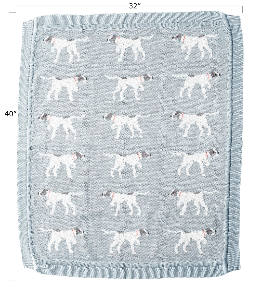 Cotton Knit Baby Blanket, Pointer - Magpies Paducah