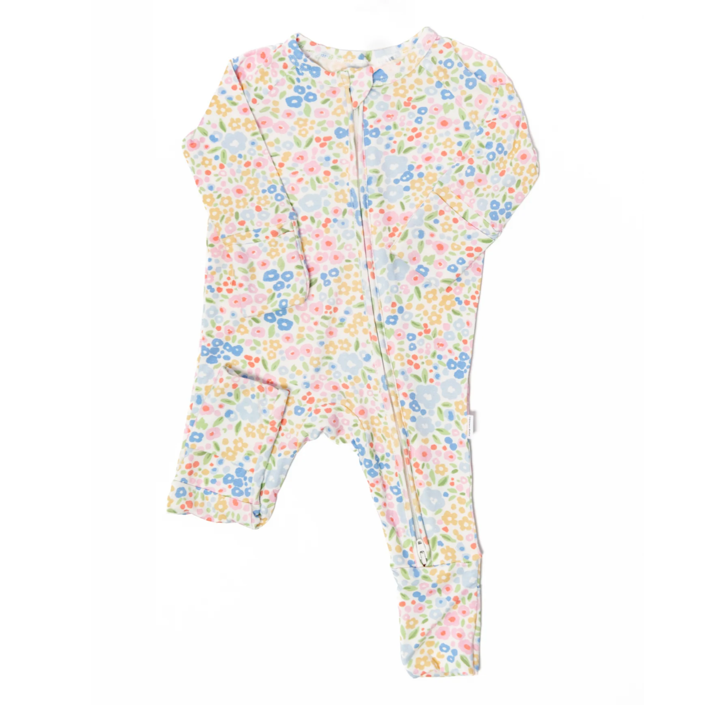 Multi-colored Flower Sleep Romper - Magpies Paducah