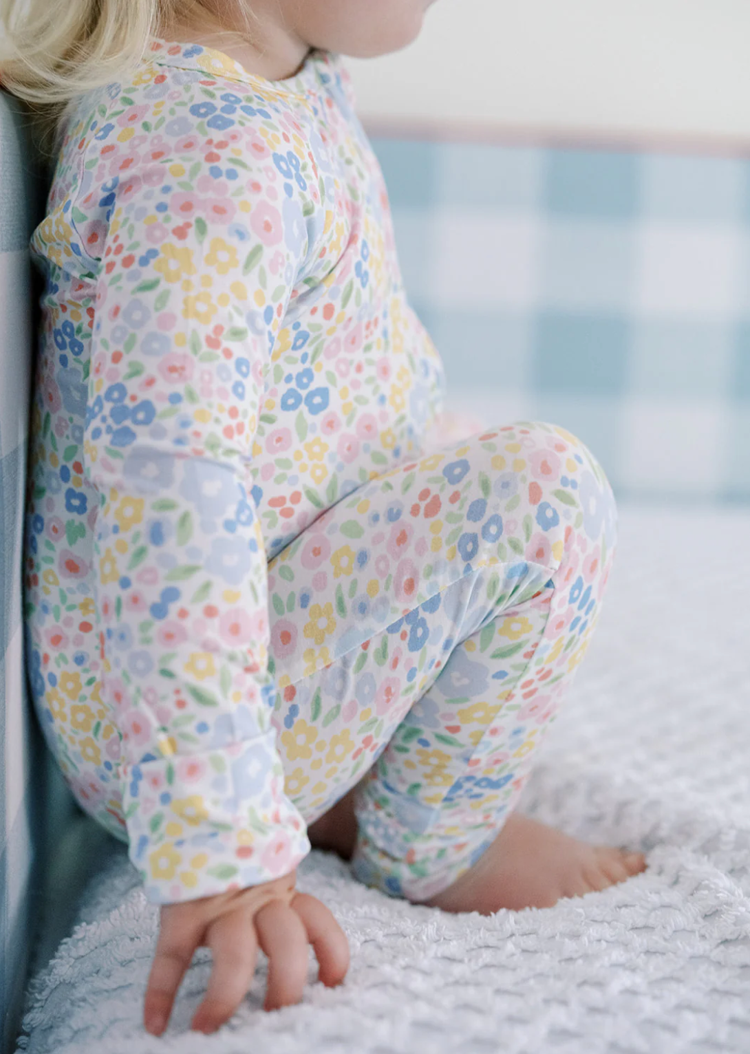 Multi-colored Flower Sleep Romper - Magpies Paducah