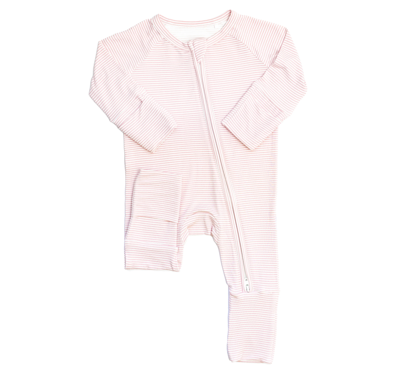 Mini Stripe Sleep Romper, Pink - Magpies Paducah