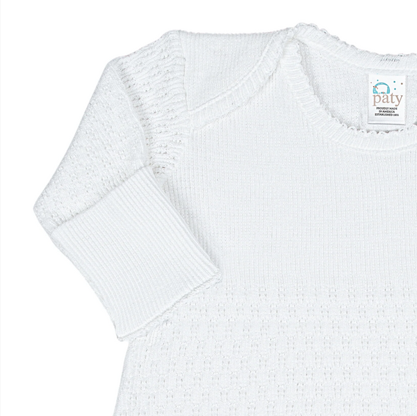 Lap Shoulder Gown, White/White Trim - Magpies Paducah