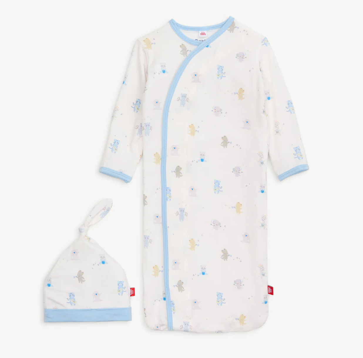 Modal Gown + Hat Set, Blue Baby Beats - Magpies Paducah