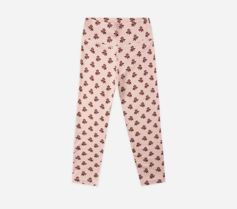 Basic Legging, Blush Fleur - Magpies Paducah