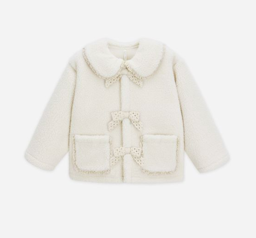 Shearling Collared Coat, Natural - Magpies Paducah