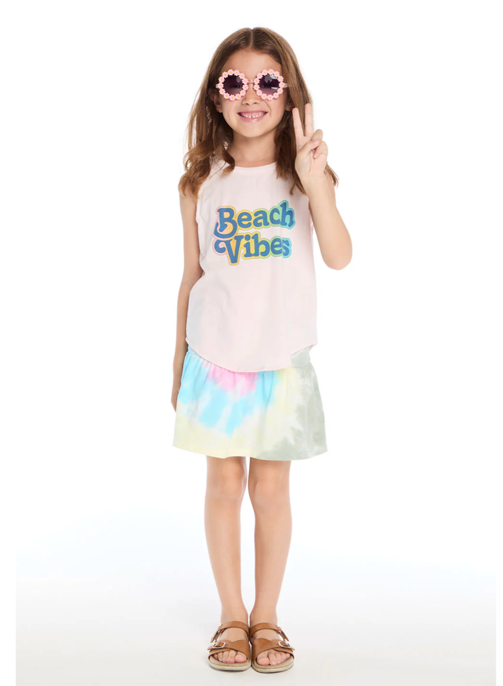 Peplum Skort, Rainbow Tie Dye - Magpies Paducah