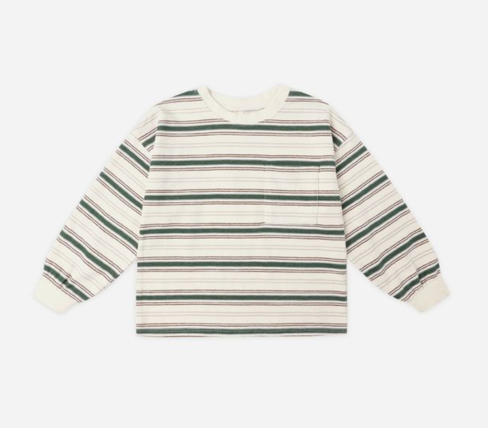 Relaxed Long Sleeve Tee, Retro Stripe - Magpies Paducah