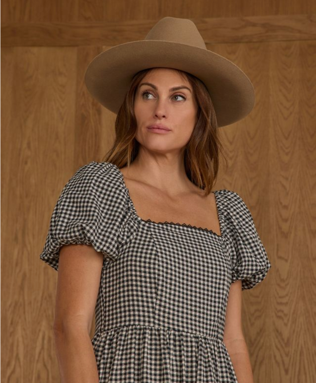Women's Chiara Dress, Black Gingham - Magpies Paducah