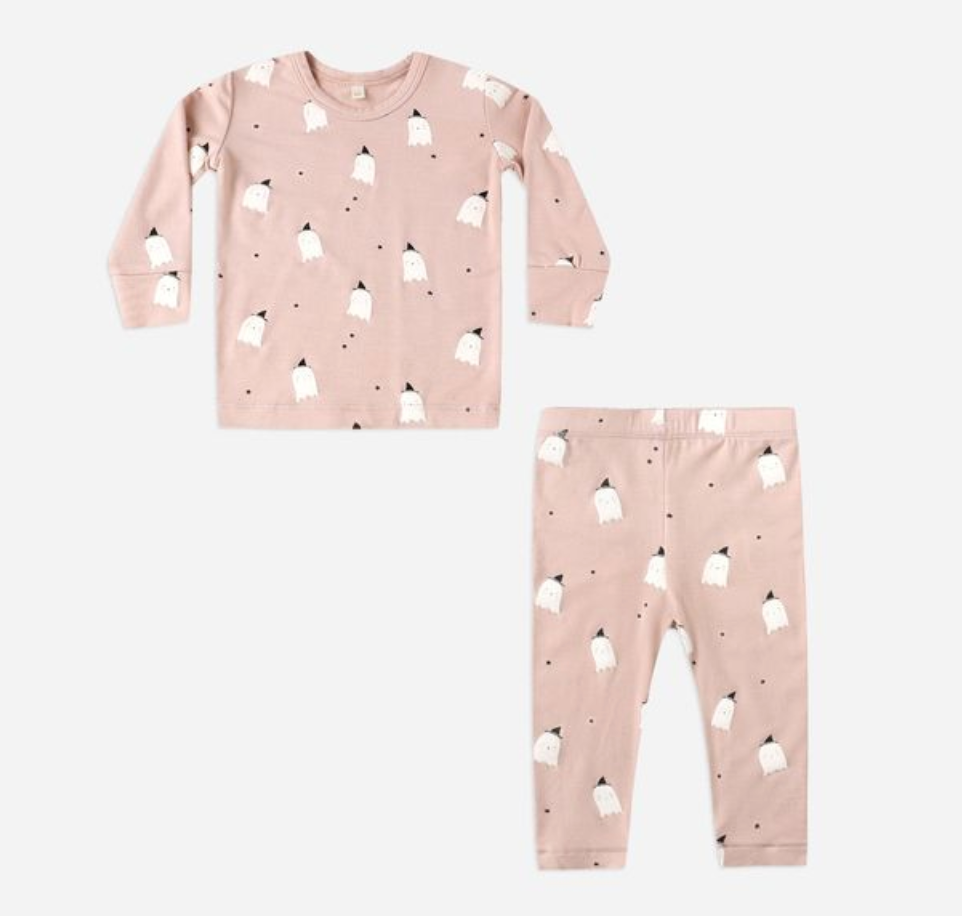 Bamboo PJ Set, Pink Ghosts - Magpies Paducah